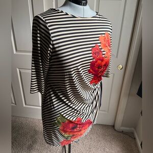 Shelby & Palmer Black and Cream Striped Dress size 3x